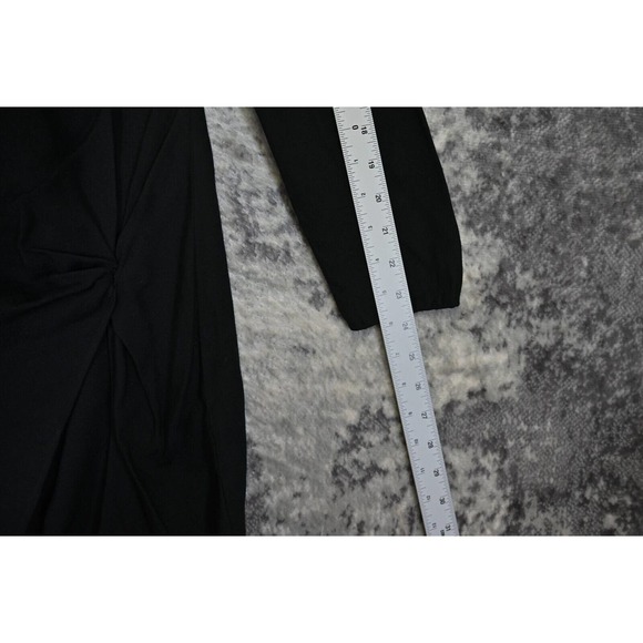 Reformation Black Crepe Long Sleeve Mini Dress Size 8 - Picture 5 of 9